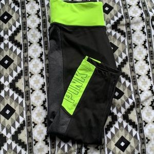 Pink cropped yoga pants